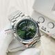 vr factory super clone rolex day date 40 green roman face 2836 watch (2)_th.jpg